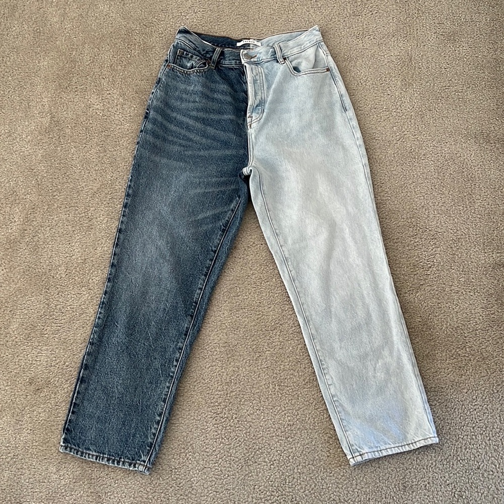 PACSUN HIGH RISE STRAIGHT JEANS / COLOR BLOCK / Size 28